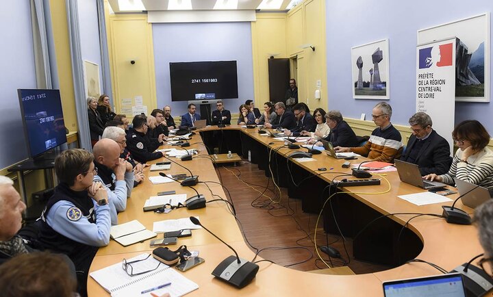 Conférence de presse "exercice inondation" à la préfecture du Loiret Conférence de presse "exercice inondation" à la préfecture du Loiret
